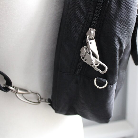 Magellan Black Anti-Theft Locking Zippers Slash-Resistant Nylon Mini Backpack - Picture 3 of 13